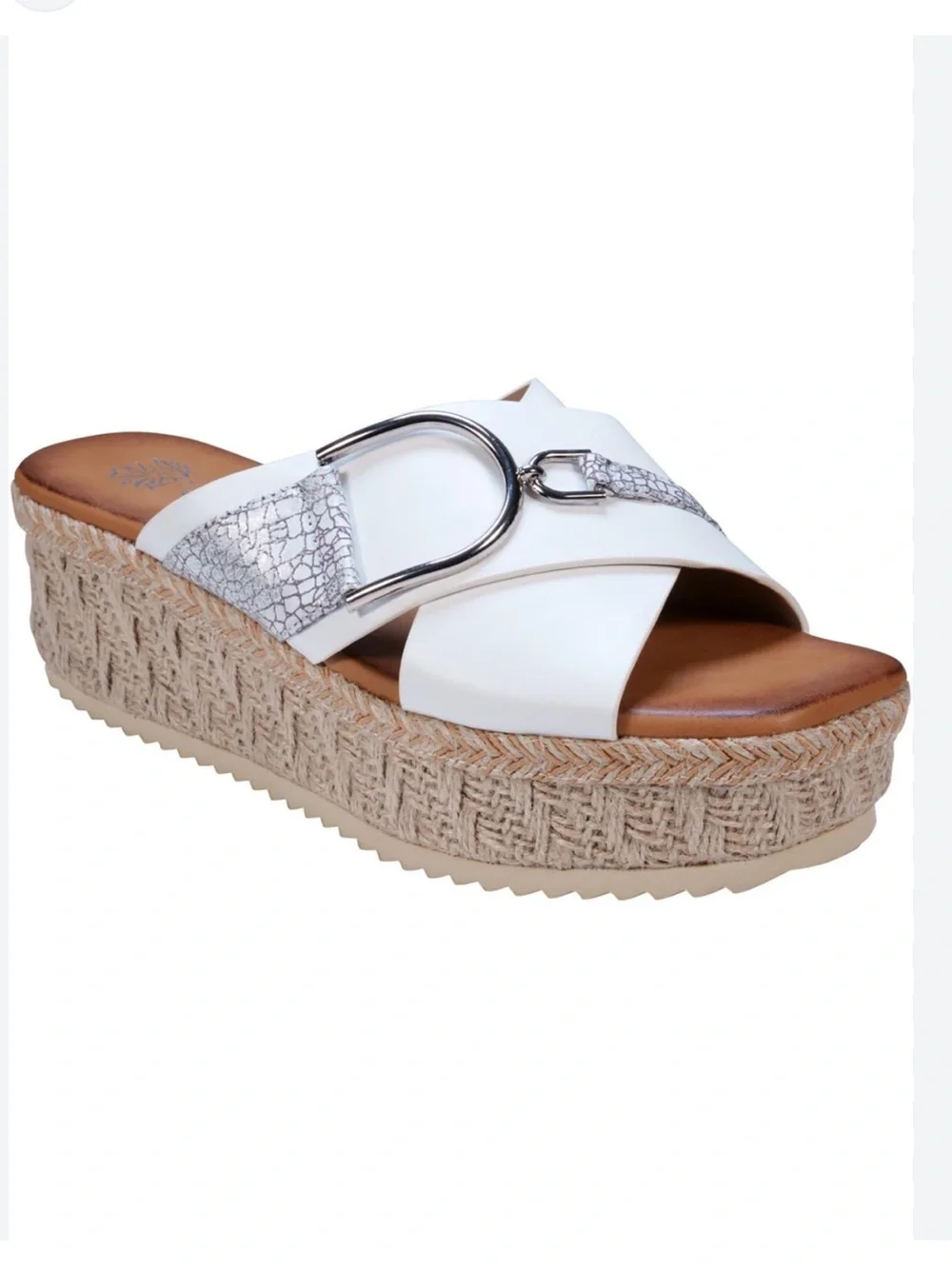 G.C. SHOES Womens White 1-1/2